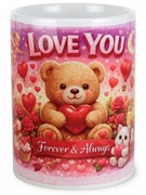 Prezent walentynki Kubek słodki uroczy mis prezent dla niej dziewczyny żony