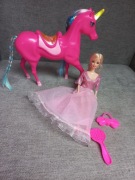 Zestaw Lalka z Świecącym jednorożcem