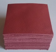 Skóra Kwadrat 8 x 8 cm (30 sztuk) Licowa Włoska Ceglany (43)