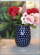 Wazon ceramiczny duży szeroki klasyczny ceramika Bolesławiec