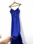 Nowa niebieska satynowa sukienka typu slip dress  S M