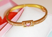 Bransoletka pokryta 18 karatowym złotem klasyczna .