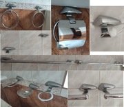 Wieszaki na ręczniki, komplety chromowane