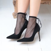 Szpilki zara wiązane ażurowe 37