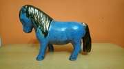 Figurka Konik dł. 27cm wys. 20cm, porcelana 