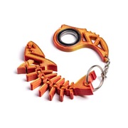 Zestaw Keyrambit i Rekinek w kolorze Fire - mieniącym się czerwonym