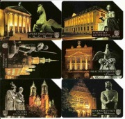 nr 1010-1015 - Poznań nocą pałace - cena za 1 kartę 