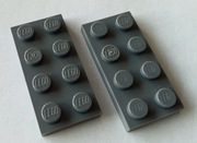 LEGO PŁYTKA 3020 2X4  C.SZARY  - 2 SZTUKI