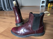 Dr. Martens Vegan Flora botki damskie 41 bordowe wiśniowe sztyblety 
