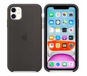 ETUI SILICONE CASE BLACK APPLE iPhone 11 + SZKŁO