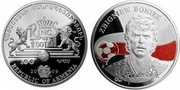 2009 ARMENIA,100 dram,KINGS OF FOOTBALL,BONIEK/Juventus/,SILVER,CoA,
