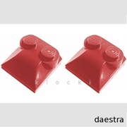 LEGO 47457 KLOCEK skos 2 x 2 x 2/3 czerwony - 2 szt