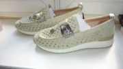 Caprice- wiosenne skórzane ażurowe półbuty  r; 42