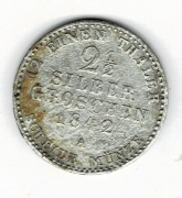 KRÓLESTWO PRUS  2 1/2 srebrnego grosza 1842 srebro FRYDERYK WILHELM IV 