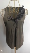 Damska Bluzka Esprit R. XS 34 Khaki Bez Rękawów