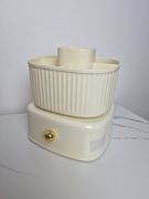 Nowy kremowy organizer obrotowy 360° na pędzle kosmetyki z szufladką