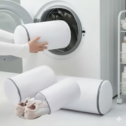 Worek do Prania Butów Poliestrowy Biały Wzmocniony Zamek