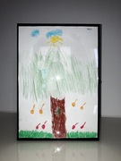 Przepiękna ramka ze skrzynką na prace dziecka