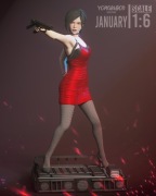 Figurka druk 3D żywica " Ada Wong Resident Evil 2 - F1777 " - 120 mm