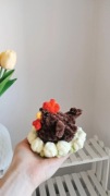 Kura na szydełku handmade, dekoracja świąteczna