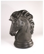 BARDZO DUŻY konik szachowy, koń, skoczek, szachy, figura 21 cm wysoka