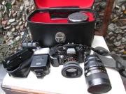 CHINON CP-5 Z 50/1,4 , ZOOMEM 35-105 ,MOTOREM , LAMPĄ