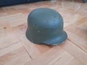 HEŁM NIEMIECKI strażacki aluminiowy stylizowany na wojskowy + pokrowiec wh