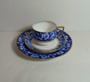 Zestaw śniadaniowy, trio porcelanowe, Rosenthal, Empire, Bleu Royal