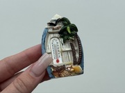 Magnes na lodówkę kolekcjonerski łódka z termometrem