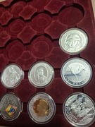 Zestaw monet 10 zl srebro 7 sztuk