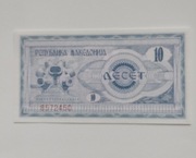 10 dynarów Macedońskich 1992r , stan UNC, 130 x 77mm