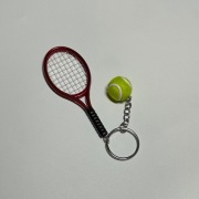 Breloczek Rakieta Tenisowa Piłka Tenis Brelok Czerwony