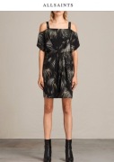 ALLSAINTS Rae Neluwa Jedwabna Sukienka Floral 100% Jedwab Silk