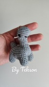 Szydełkowany Dinozaur Tortillus Pospolitus Mini |brelok |zawieszka handmade