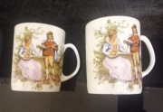 Porcelanowy kubky kubky wyprodukowany w zakładach Karolina