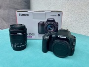 Zestaw Canon 250D, 3 obiektywy canon + akcesoria