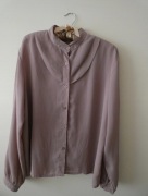 Bluzka w stylu retro, pudrowy róż, używana, L /40, PRL, vintage