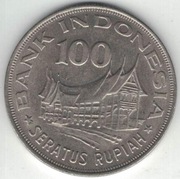 Indonezja 100 rupii 1978 - 28,5 mm - nr 2
