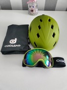 Odoland kask narciarski z goglami, kolor Olive Green, rozmiar S