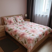 Wyjątkowa  pościel bawełniana 160x200 w kwiaty magn