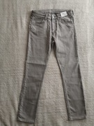 Nowe szare regulowane spodnie jeansowe jeansy H&M skinny fit 158