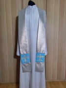 Stuła Maryjna, stuła srebrna, szaty liturgiczne.