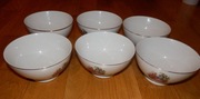 chińska miseczka stara porcelana 6szt wiedeńska ryżu zupy prl biała