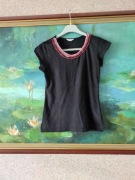Kenia afrykańska bawełniana przewiewna koszulka z koralikami top t-shirt