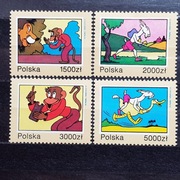 Polska Fi.Nr. 3304-3307** 1993r. Ilustracje książeczek K. Makuszyńskiego