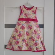 Kiki&koko letnia różowa sukienka w kwiaty 104