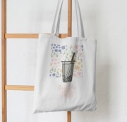 Eko Torba bawełniana z nadrukiem Bubble tea