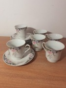Filiżanki I talerzyki Chińska porcelana lata 60 zestaw 6szt