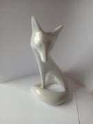 Figurka siedzący lis Ćmielów