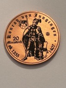 Czarne . Moneta kolekcjonerska fi 32 mm. Miedź. Gyges